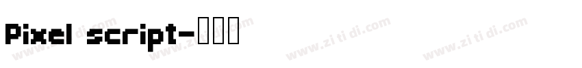 Pixel script字体转换